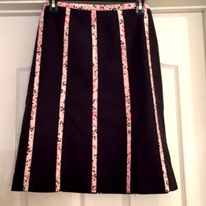 Talbots skirt- black/white/pink